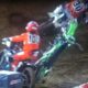 Crash: Austin Forkner causes pile-up