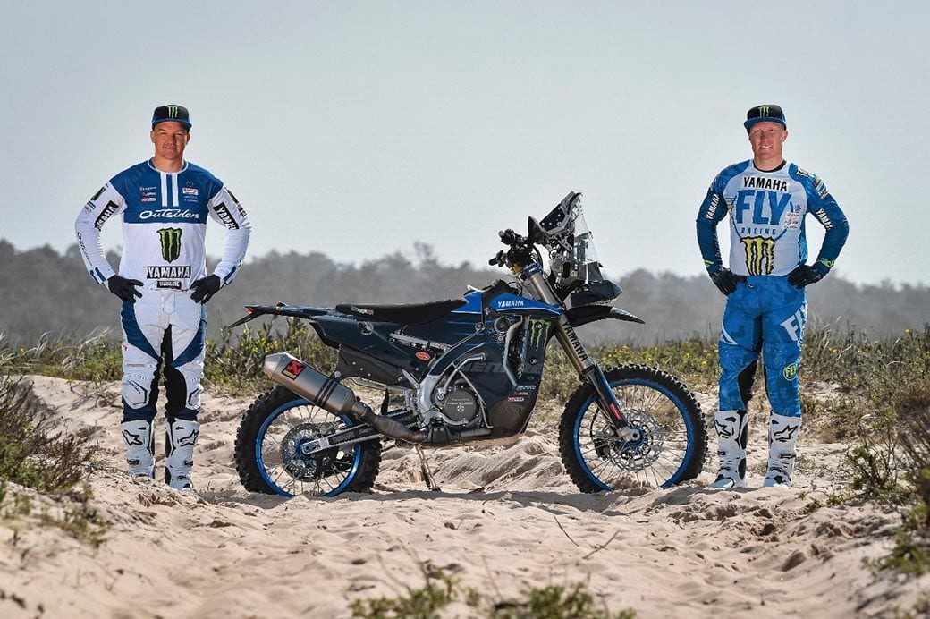 Ross Branch and Andrew Short sign for Monster Energy Yamaha Rally Team