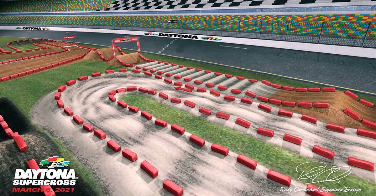 VIDEO: 2021 Daytona Supercross Animated Track Map VIDEO: 2021 Daytona Supercross Animated Track Map
