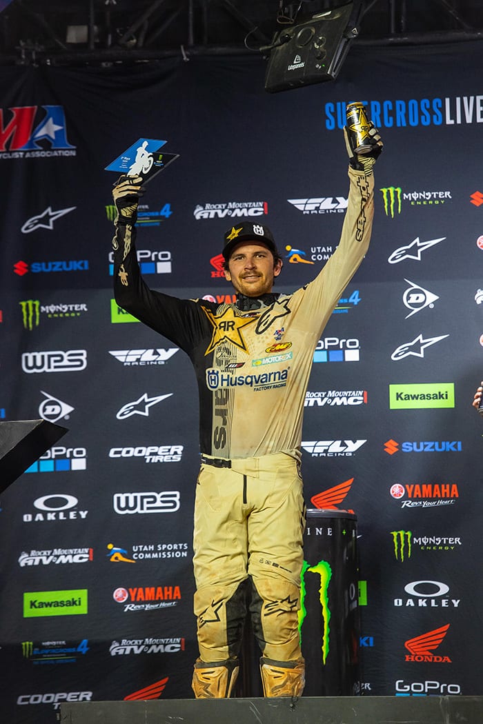 Jason Anderson on the Atlanta 2 SX podium