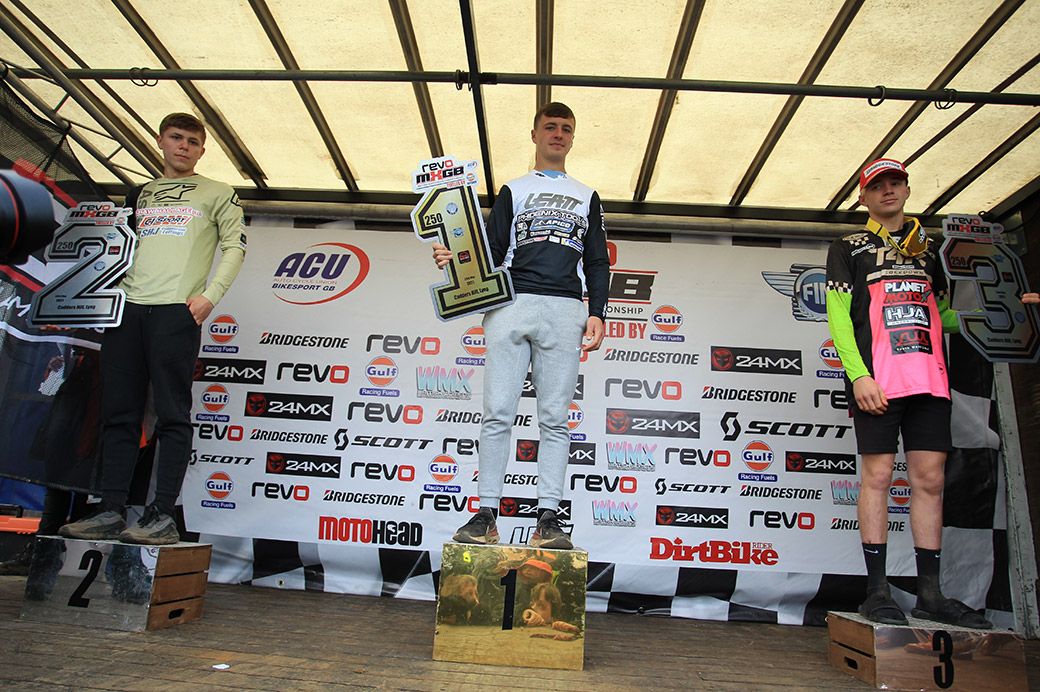 Sam Atkinson on the Lyng podium