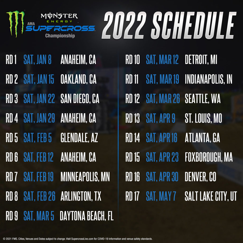 2022 Motocross Schedule