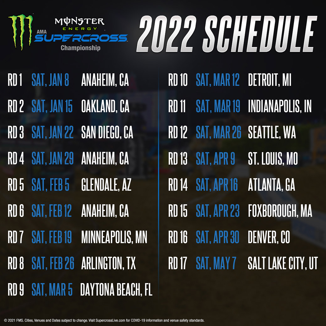 2022 Supercross Schedule