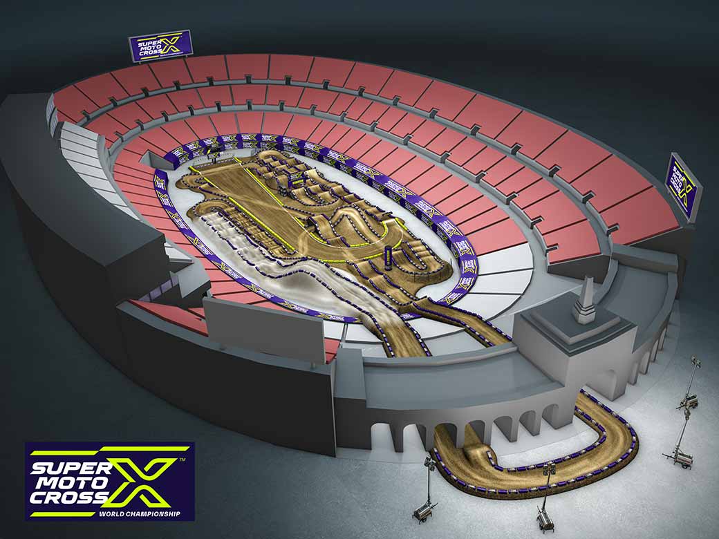 LA Coliseum SMX Round 1 Track Map