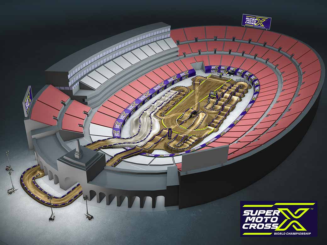 LA Coliseum SMX Round 1 Track Map