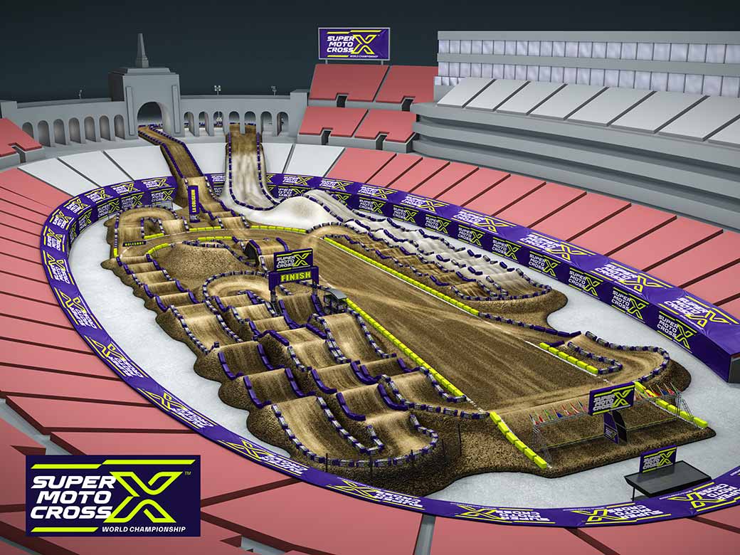 LA Coliseum SMX Round 1 Track Map