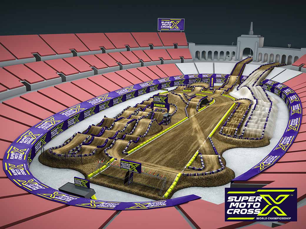 LA Coliseum SMX Round 1 Track Map